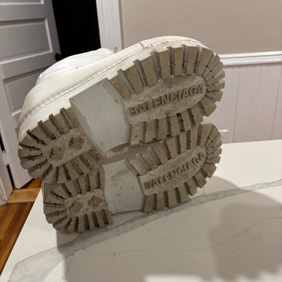 Balenciaga White Snow Boots